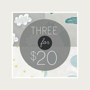 3 for $20 any item $11 or less!